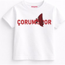 Rabona Fashion Çorumspor Bayraklı Taraftar Çocuk T-Shirt