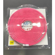 Lampist 12V 5mt Neon LED IP65 pembe