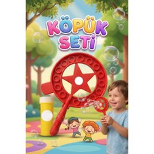 Farbu Oyuncak Yıldızlı Dev Baloncuk Seti! 3 Parçalı Özel Köpük Suyu Solüsyonlu 35,5cm Eğlenceli Köpük Oyun Seti