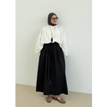 Moda Aksa Geniş Paça Palazzo Siyah