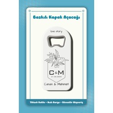Lora Wedding Söz Nişan Düğün Magnet Açacak Hediyelik 10 Adet | Çiçek Desenli Magnetli Dikdörtgen Açacak | Kalıcı Hediyelik |kişiye Özel | 23002-4