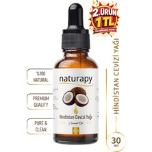 Hindistan Cevizi Yağı (Coconut Oil) Soğuk Sıkım Sabit Yağ 30 ml Damlalıklı Cam Şişe