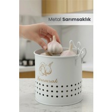 Orvila Metal Lüx Asılabilir Sarımsaklık Kova Sarımsak Saklama Kabı