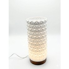 3Dikili Design 3D Geometrik Tasarım Dekoratif Abajur – Modern Masa Lambası – Minimalist Gece Lambası (26 Cm)