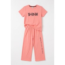 Joy Kids Kız Çocuk Sırt Baskılı Günlük Penye Takım (9-12YAŞ) (Pembe)