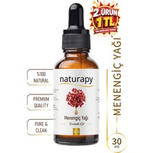 Menengiç Yağı (Terebinth Oil) Soğuk Sıkım Sabit Yağ 30 ml Damlalıklı Cam Şişe
