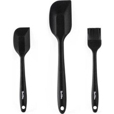 Tantitoni Füme Renkli 3 Lü Silikon Spatula ve Fırça Seti