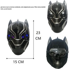 Pandoli Halloween Black Panther Siyah Panter Maskesi Işıklı Çocuk Boy 1 Adet