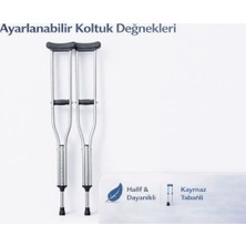 Bozkar Medikal Alüminyum Ayarlanabilir Koltuk Değneği – 1 Çift