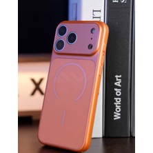Blue Team Iphone 17 Promax Uyumlu Kamera Koruma Mercekli Turuncu Lüks Kılıf