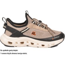 Ayk's Kum-Siyah Tekstil Ortopedik Çocuk Spor Ayakkabı BXZ001 P Geniş Kalıp