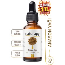Anason Yağı (Anise Oil) Soğuk Sıkım Sabit Yağ 30 ml Damlalıklı Cam Şişe