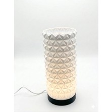 3Dikili Design 3D Geometrik Tasarım Dekoratif Abajur – Modern Masa Lambası – Minimalist Gece Lambası (26 Cm)