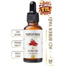 Acı Biber Yağı (Hot Pepper Oil) Maserasyon | Ekstraksiyon Yağı 30 ml Damlalıklı Cam Şişe