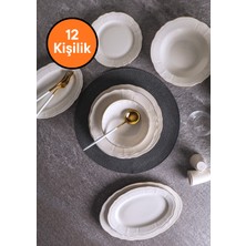 Aryıldız 60 Parça Tiffany Yemek Takımı Gold AR262399