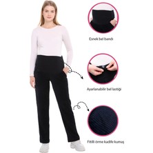 Luvmabelly MYRA8511 Beli Ayarlanabilir Kışlık Kadife Hamile Pantolonu