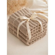 Kiraz Havlu Bornoz Premium Kabartmalı Pamuklu Banyo Paspası – Yüksek Emici Lüks Ayak Havlusu - Iki Adet