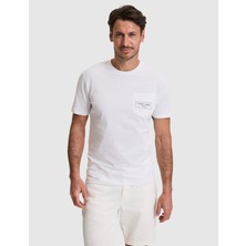 Pierre Cardin Erkek Beyaz Regular Fit %100 Pamuk Bisiklet Yaka Tişört 50327866-VR013