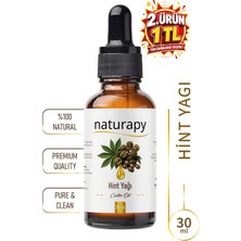 Hint Yağı (Castor Oil) Soğuk Sıkım Sabit Yağ 30 ml Damlalıklı Cam Şişe