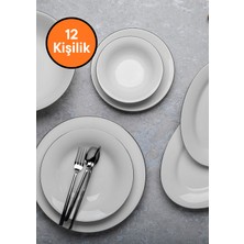 Aryıldız 60 Parça Capella Yemek Takımı Silver AR4038130