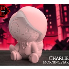 3D Baskı Zamanı Sevimli Chibi Charlie Morningstar Figürü - Hazbin Hotel Prensesi Dekoratif Anime Heykelcik