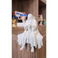 3D Baskı Zamanı Efsanevi Büyücü Gandalf Figürü - Dekoratif Raf Üstü Heykelcik