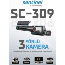 Sentinel Sentınel Kayıt Cihazı 4K 3.2'' Dokunmatik Ekran 3 Kameralı
