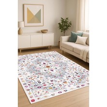 West Home Makinede Yıkanabilir Kaymaz Taban Leke Tutmaz Dijital Mutfak Halısı Salon Halısı ve  Yolluk