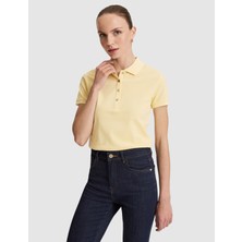 Pierre Cardin Kadın Limon Slim Fit Pamuklu Polo Yaka Basic Tişört 50325456-VR035