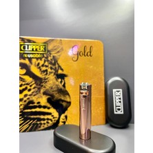 UltraMint Full Metal Taşlı Gazlı Clipper Çakmak, Özel Kutuda Zarif Tasarım