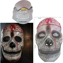 Pandoli Halloween Kırılmaz Sert Plastik Kanlı Kuru Kafa Maskesi 1 Adet Yetişkin 27X18 cm