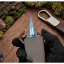UltraMint Çift Torch Pürmüz Metal Doldurulabilir Gazlı Çakmak, Güçlü ve Pratik Kullanım