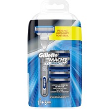 Gillette Mach3 Turbo Tıraş Makinesi +4'lü Turbo Tıraş Bıçağı
