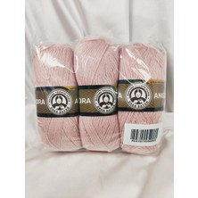 Ören Bayan Angora Pudra Pembe El Örgü Ipi (3 Adet) - Renk: 001