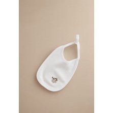 Oh la la Koala For Little Ones Beyaz Koala Nakışlı Biyeli Önlük