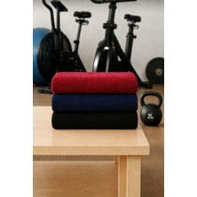 Mela Home Bordo Fitness-Spor Havlusu 3 Adet -Hızlı Kuruyan-Kuaför ve Berber Havlusu 50*90 cm