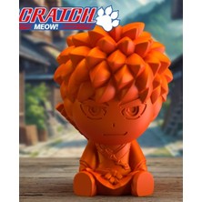 3D Baskı Zamanı Sevimli Chibi Naruto Uzumaki Figürü - Anime Ninja Masaüstü Dekorasyonu ve Koleksiyon Heykelciği