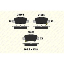 Kale Balata Fren Balata Arka Toyota Auris, Auris Touring Sports, Corolla Sedan