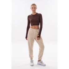 Maraton  Kadın Bisiklet Yaka  Çok Renkli Crop Top