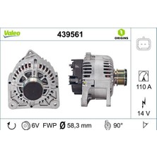 Valeo Alternatör 12V 110A Renault Kangoo Twıngo Iı Duster Sandero Logan Clıo Iı-Iıı Thalıa I-Iı Megane Iı  Mıcra Iıı