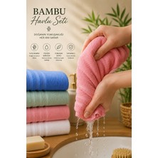 Luxeinci Aria Bamboo 4’lü El Yüz Havlu Seti 50X90 cm Yumuşak Dokulu