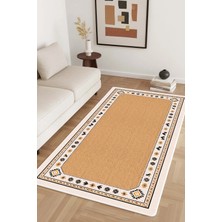 West Home Makinede Yıkanabilir Kaymaz Taban Leke Tutmaz Dijital Salon Halısı Mutfak Halısı Kilim ve Yolluk
