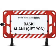Zeplin Baskılı Yönlendirme Güvenlik Bariyeri Çift Yön Dekota Üzerine Dijital Baskı