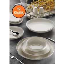 Aryıldız 60 Parça Acoustic Silver 12 Kişilik Yemek Takımı