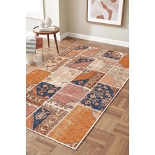 West Home Makinede Yıkanabilir Kaymaz Taban Leke Tutmaz Dijital Salon Halısı Mutfak Halısı Kilim ve Yolluk