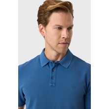 Regular Fit Mavi Polo Yaka Tişört