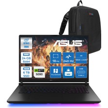 Asus Rog Strix Scar G18 G835LXG-TQ557 Intel Core Ultra 9 290HX Plus 24GB Ddr5 6tb SSD Fdos 175W RTX5090 24GB Ggdr7 18" 4K Wquxga Miniled 240Hz Gaming Laptop ROGTQ557F11 + Zettaçanta