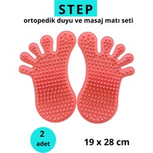 Ortohalı Step Ortopedik Duyu ve Masaj Matı Seti Pembe – Çocuk ve Yetişkinler Için Kaymaz, Suya Dayanıklı