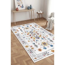 West Home Makinede Yıkanabilir Kaymaz Taban Leke Tutmaz Dijital Salon Halısı Mutfak Halısı Kilim ve Yolluk