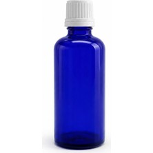 Özden Ambalaj 50 ml Mavi Cam Şişe Içten Damlalıklı Kapaklı – Aromaterapi, Esans ve Kozmetik Şişesi